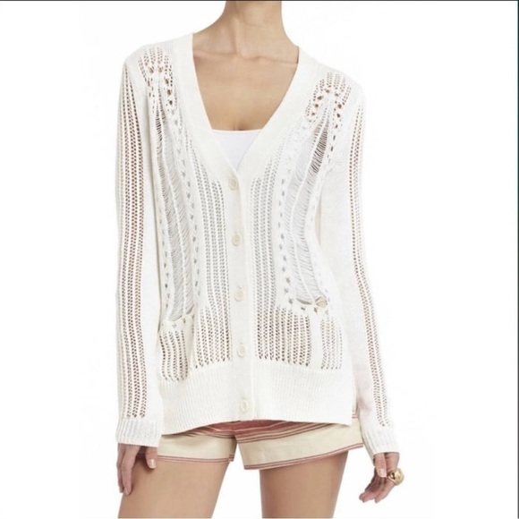 BCBGMaxAzria Kiril Drop Needle Button Cardigan - Effortless Elegance and Style - Picture 1 of 6